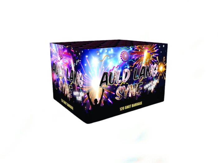 Auld Lang Syne 120 shot barrage firework multi-shot cake