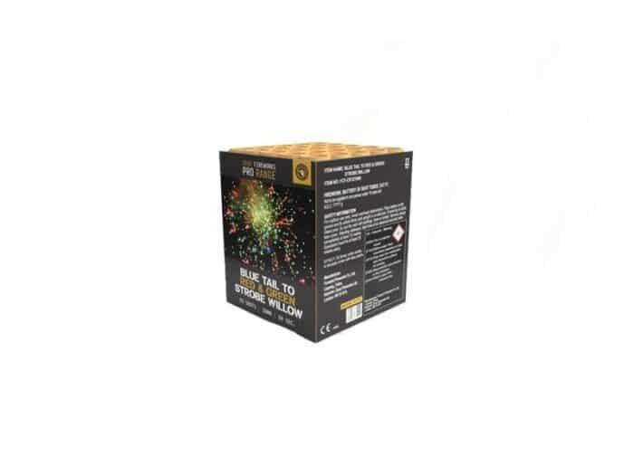 PRO Blue tail to R & G Strobe Willow multishot barrage dynamic fireworks